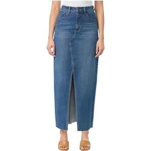 CURVE APPEAL Premium Denim Maxi Skirt – Flattering High-Rise Fit  Size:14